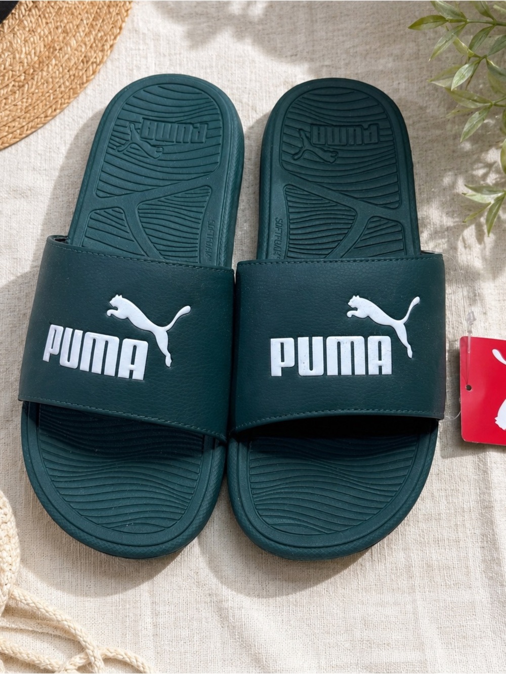Puma Cool Cat 2.0 Dark Myrtle Slide Sandals SoftFoam Men’s 10 NWT